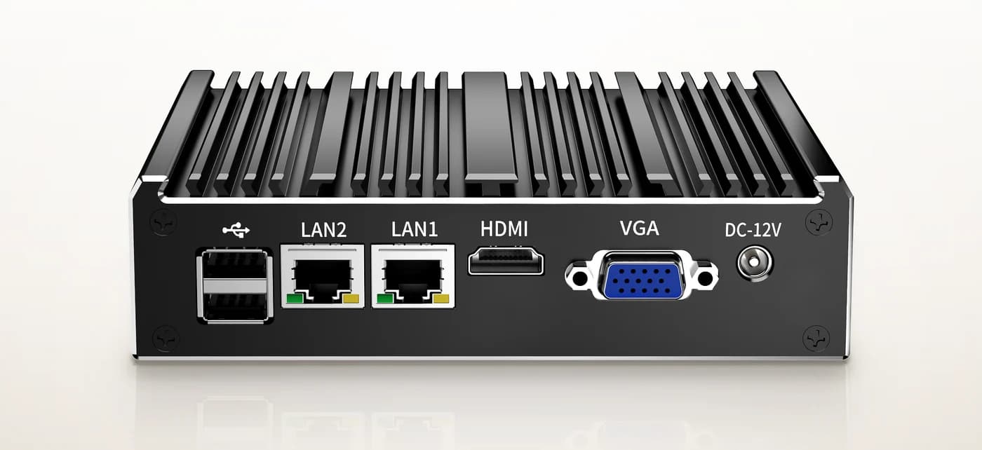 El panel trasero de la caja Harko